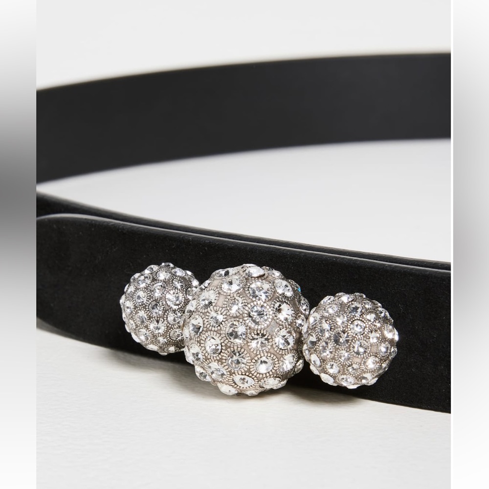 Isabel Marant Tabora Evening Strass Black Belt Size70 $635 - Picture 5 of 6